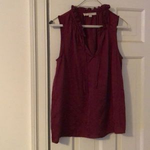 Loft burgundy blouse